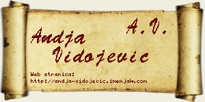 Anđa Vidojević vizit kartica